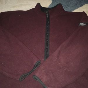 Men’s Izod burgundy fleece jacket size 2XL